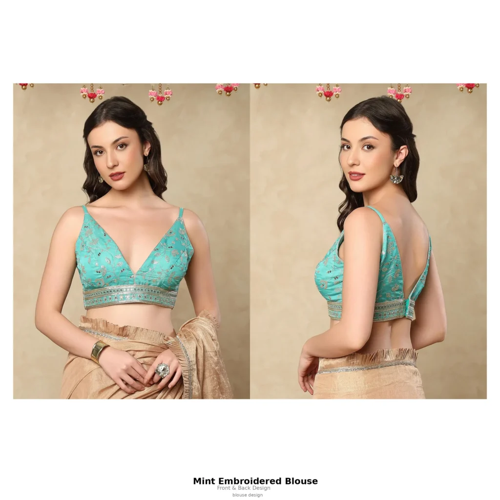 Mint Embroidered Blouse