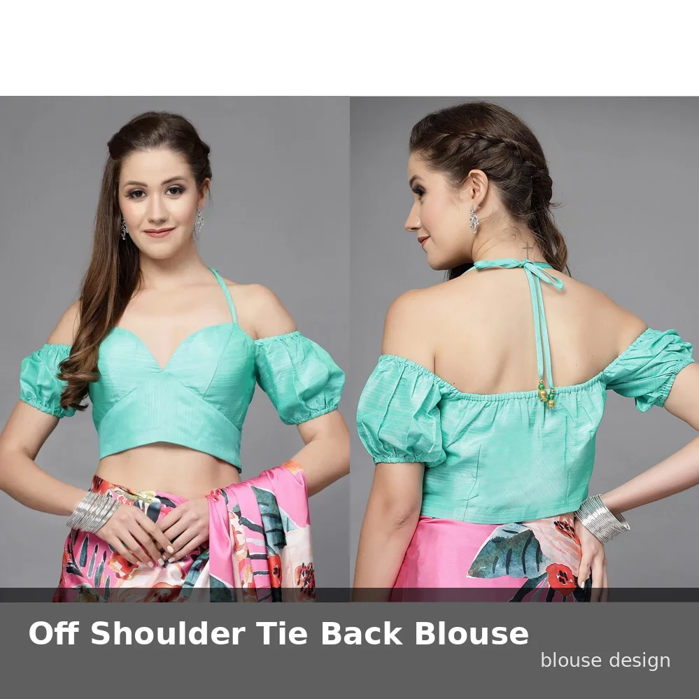 Off Shoulder Tie Back Blouse