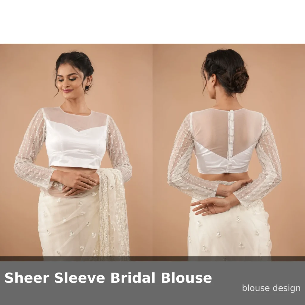 Sheer Sleeve Bridal Blouse