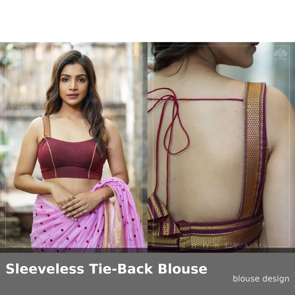 Sleeveless Tie-Back Blouse