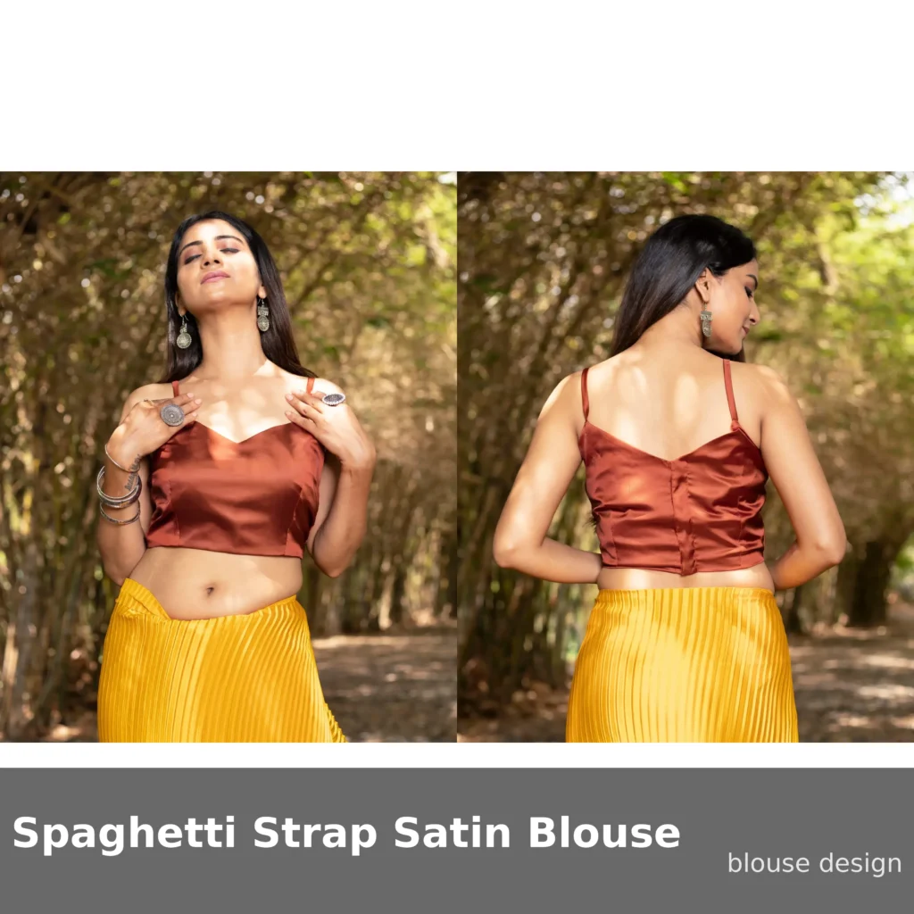 Spaghetti Strap Satin Blouse