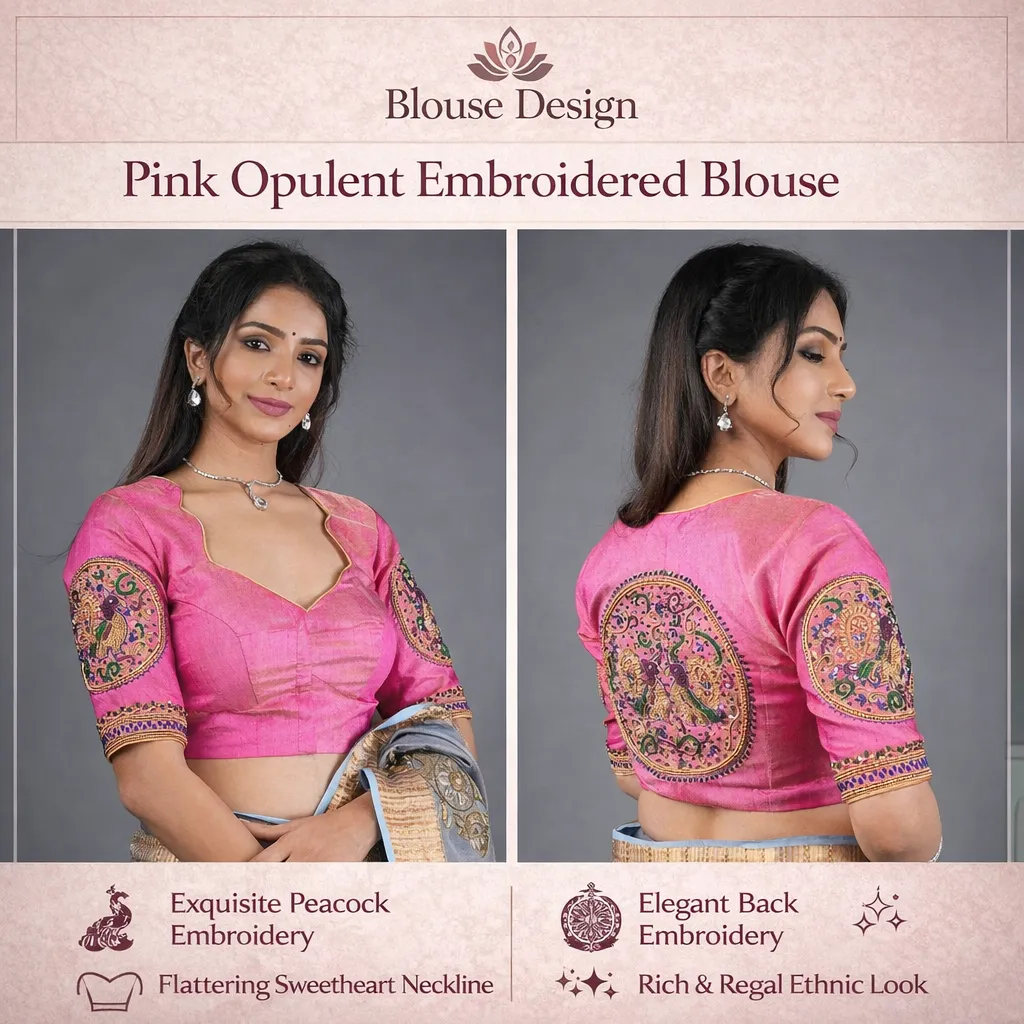 Pink Opulent Embroidered Blouse