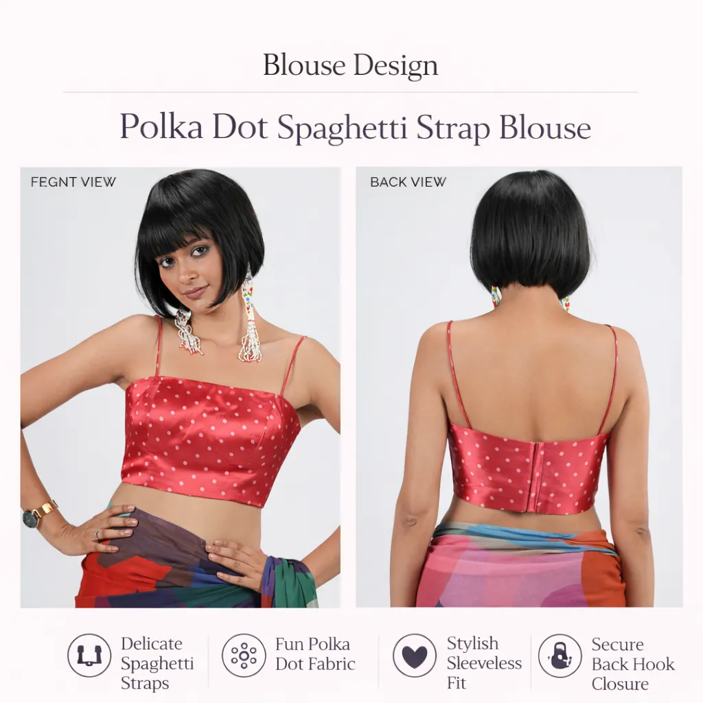 Polka Dot Spaghetti Strap Blouse